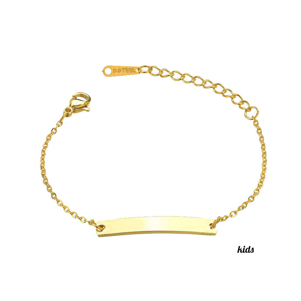 Custom Engraved Name Bracelet – Personalised Bar Bracelet in Gold, Silver or Rose Gold