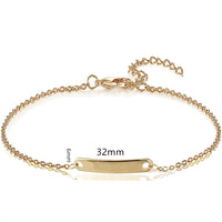 Custom Engraved Name Bracelet – Personalised Bar Bracelet in Gold, Silver or Rose Gold